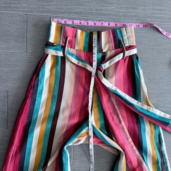NWT Anthropologie Seen Worn Kept Striped Paperbag High Waisted Wide Leg Pants 2 - Picture 15 of 16